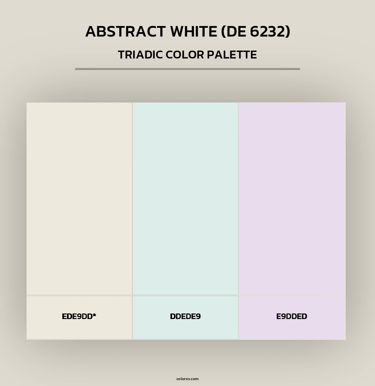 Abstract White (DE 6232) - Triadic Color Palette