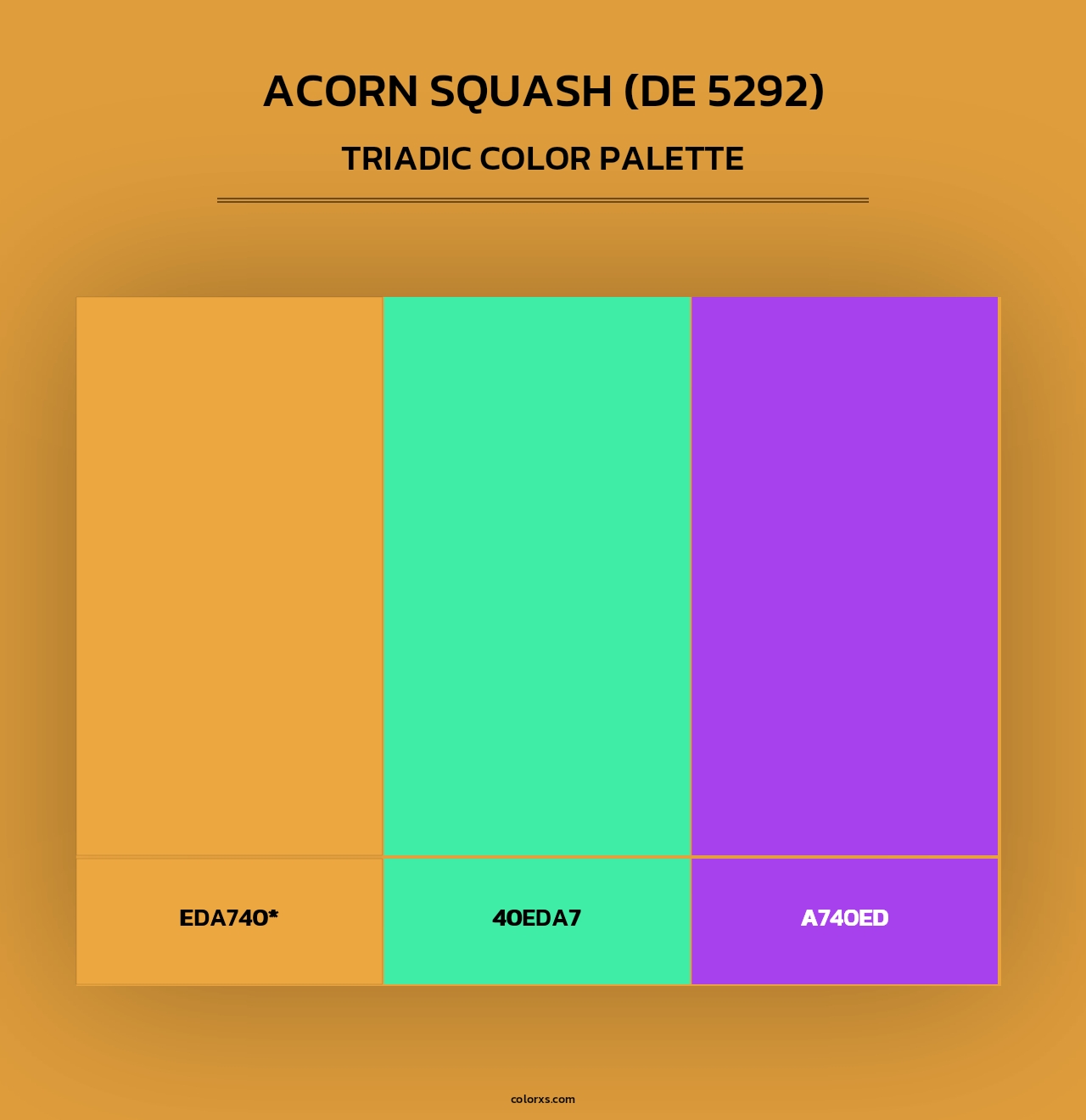Acorn Squash (DE 5292) - Triadic Color Palette