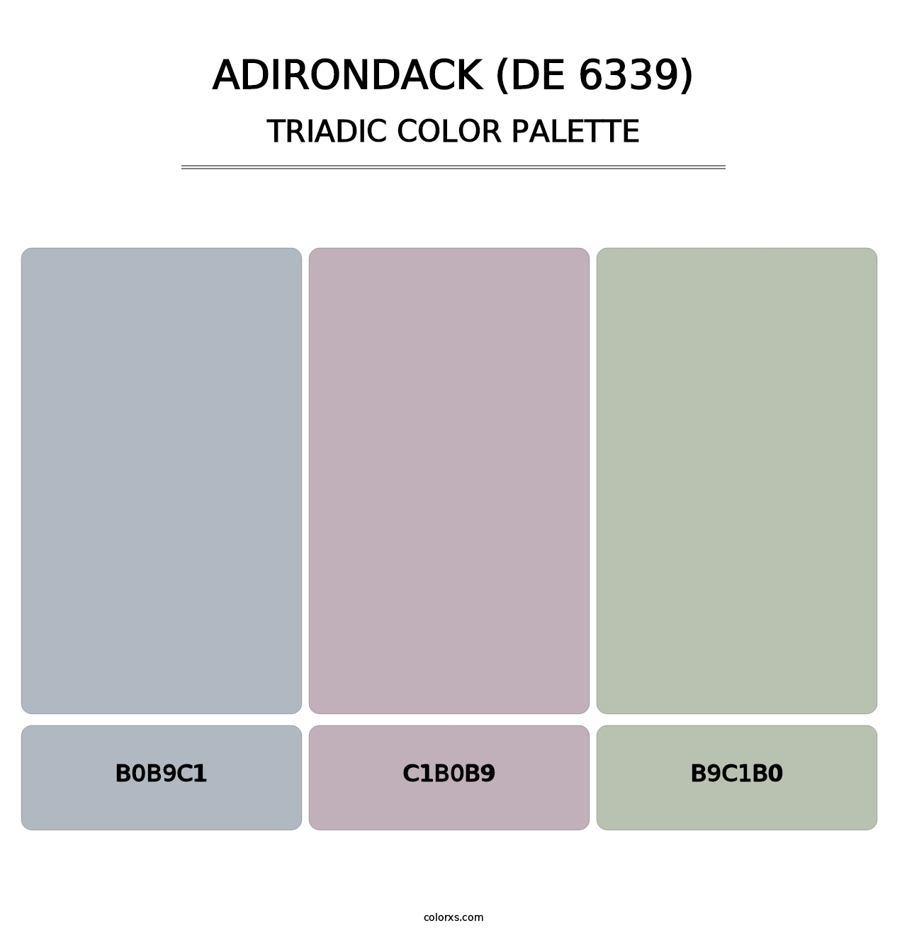 Adirondack (DE 6339) - Triadic Color Palette