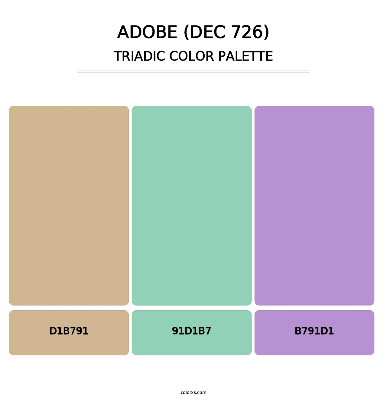 Adobe (DEC 726) - Triadic Color Palette
