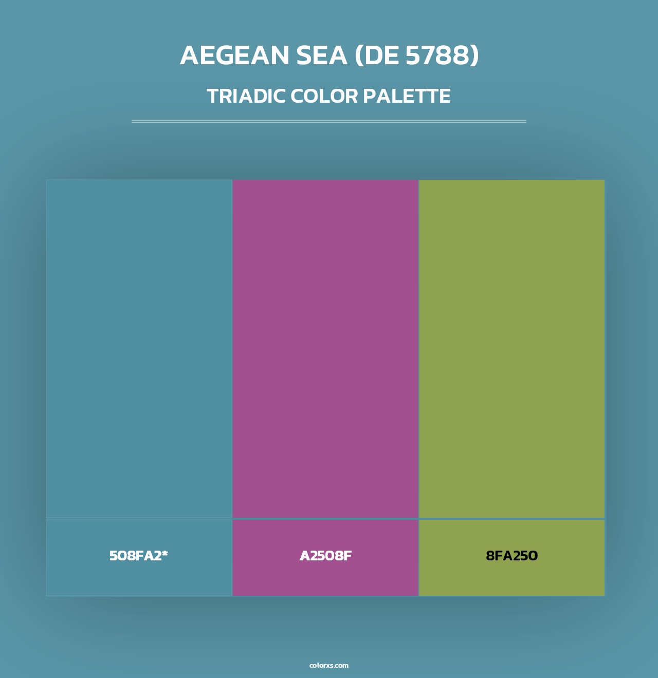 Aegean Sea (DE 5788) - Triadic Color Palette