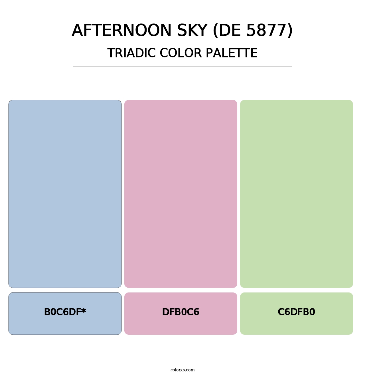 Afternoon Sky (DE 5877) - Triadic Color Palette