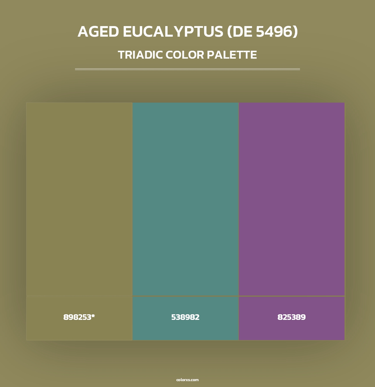 Aged Eucalyptus (DE 5496) - Triadic Color Palette