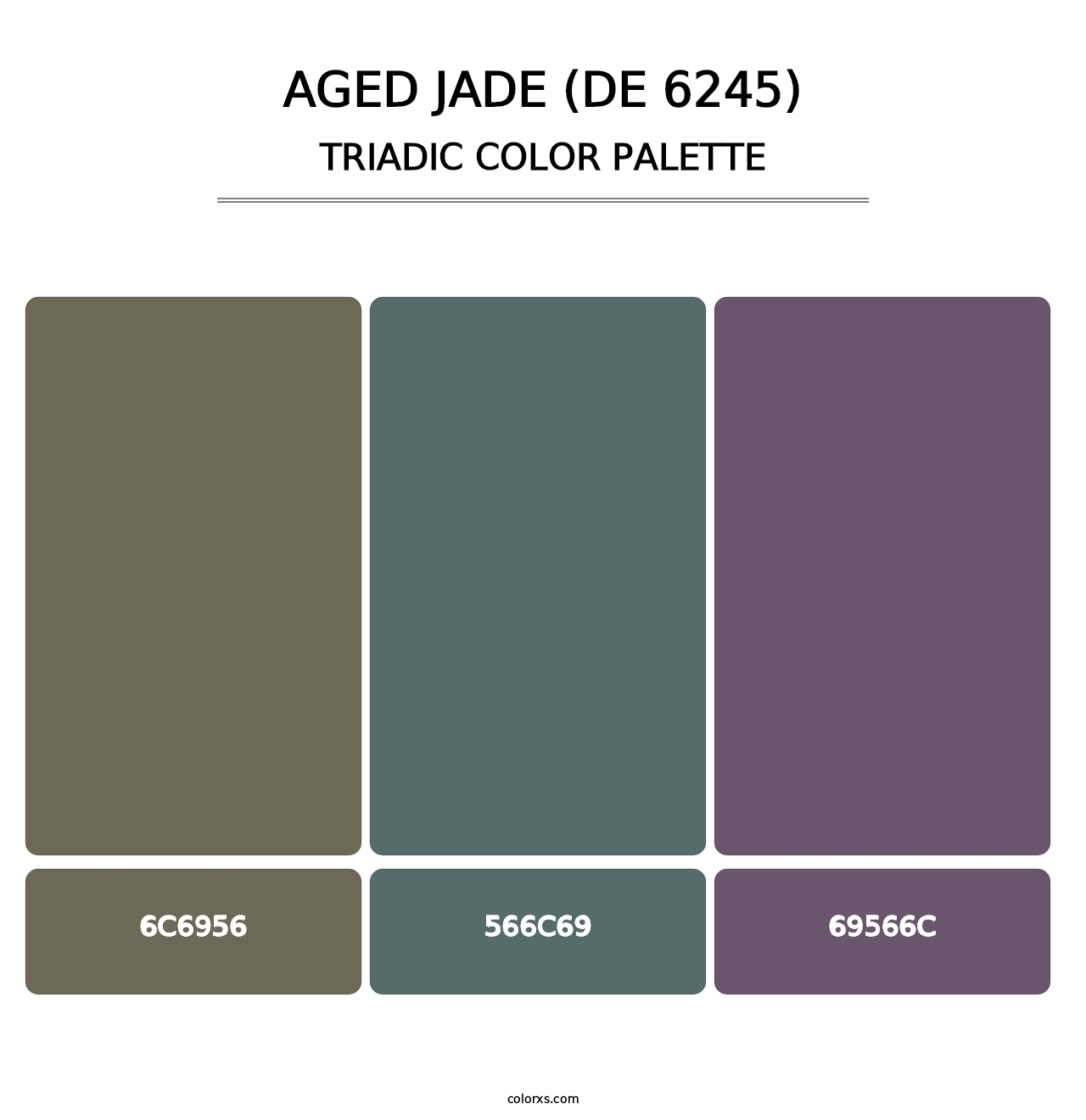 Aged Jade (DE 6245) - Triadic Color Palette