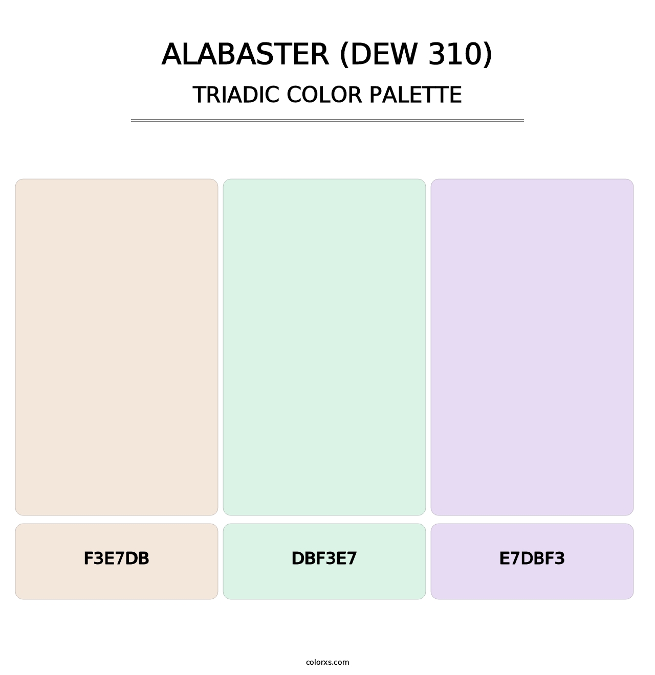 Alabaster (DEW 310) - Triadic Color Palette