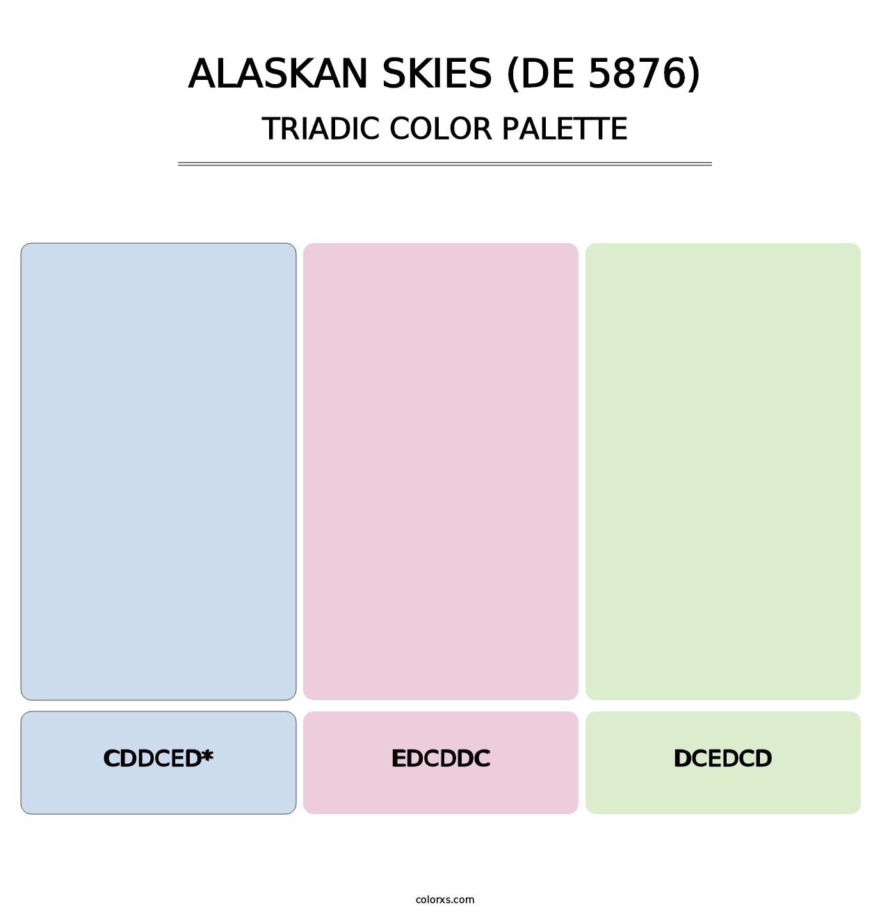 Alaskan Skies (DE 5876) - Triadic Color Palette