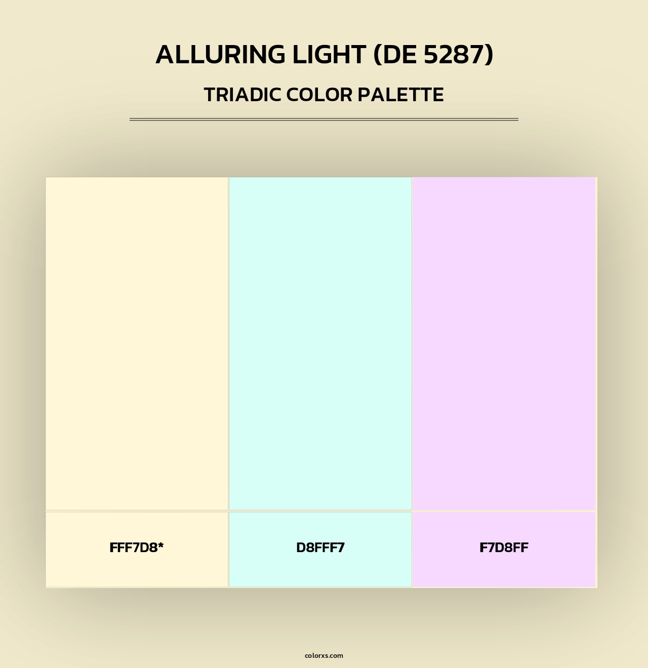 Alluring Light (DE 5287) - Triadic Color Palette
