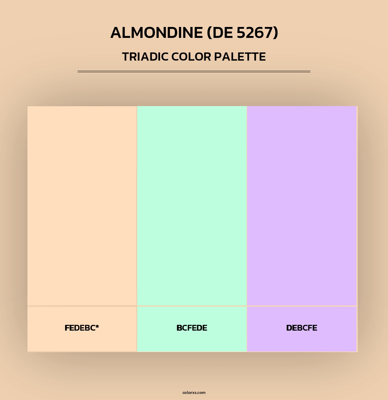 Almondine (DE 5267) - Triadic Color Palette