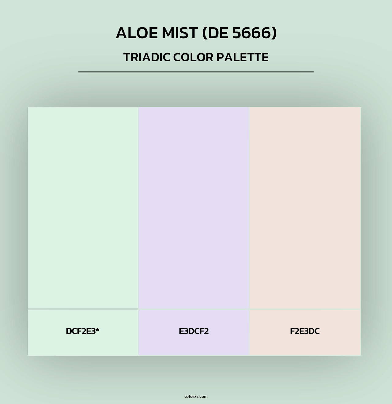 Aloe Mist (DE 5666) - Triadic Color Palette