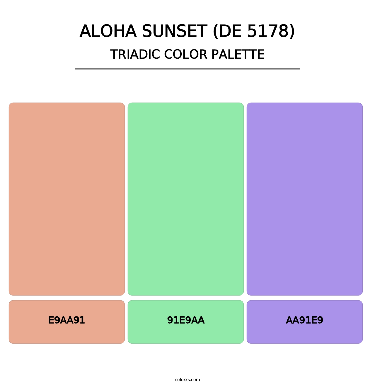 Aloha Sunset (DE 5178) - Triadic Color Palette