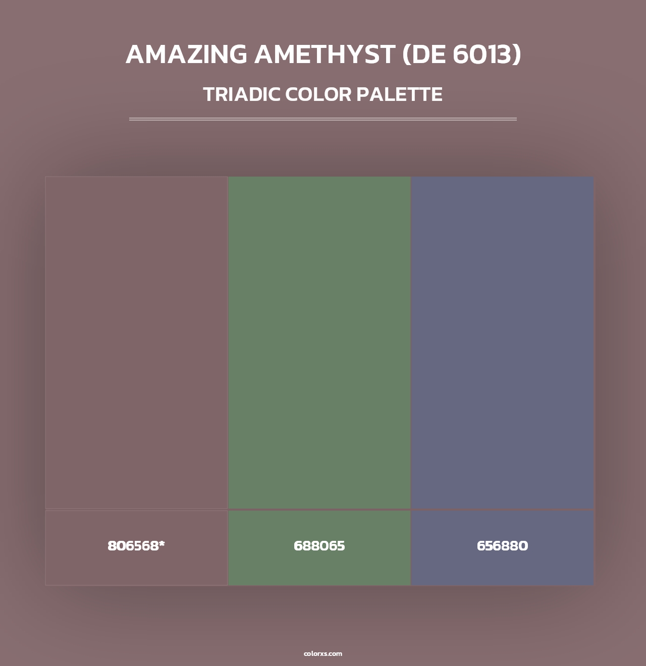 Amazing Amethyst (DE 6013) - Triadic Color Palette