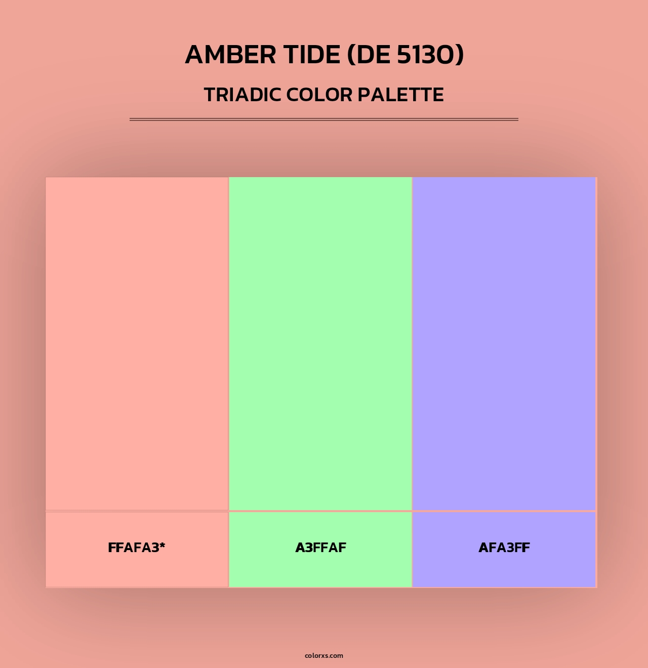 Amber Tide (DE 5130) - Triadic Color Palette