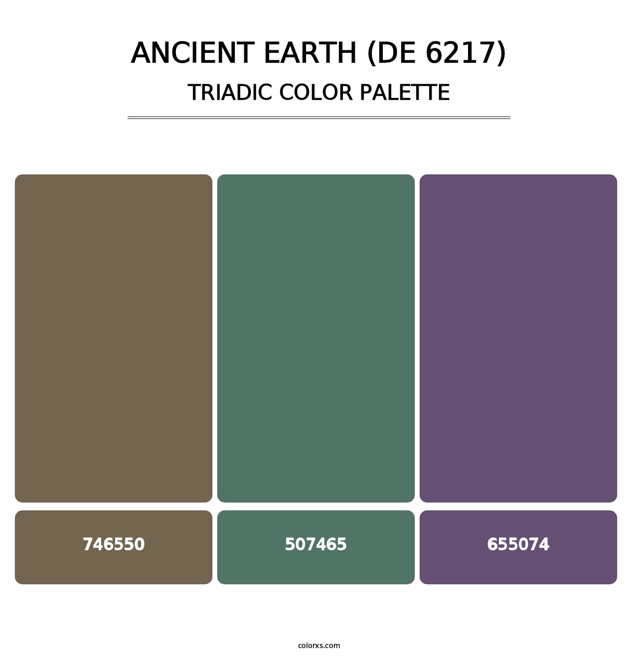 Ancient Earth (DE 6217) - Triadic Color Palette