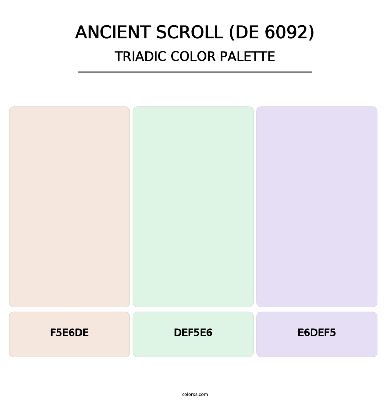Ancient Scroll (DE 6092) - Triadic Color Palette