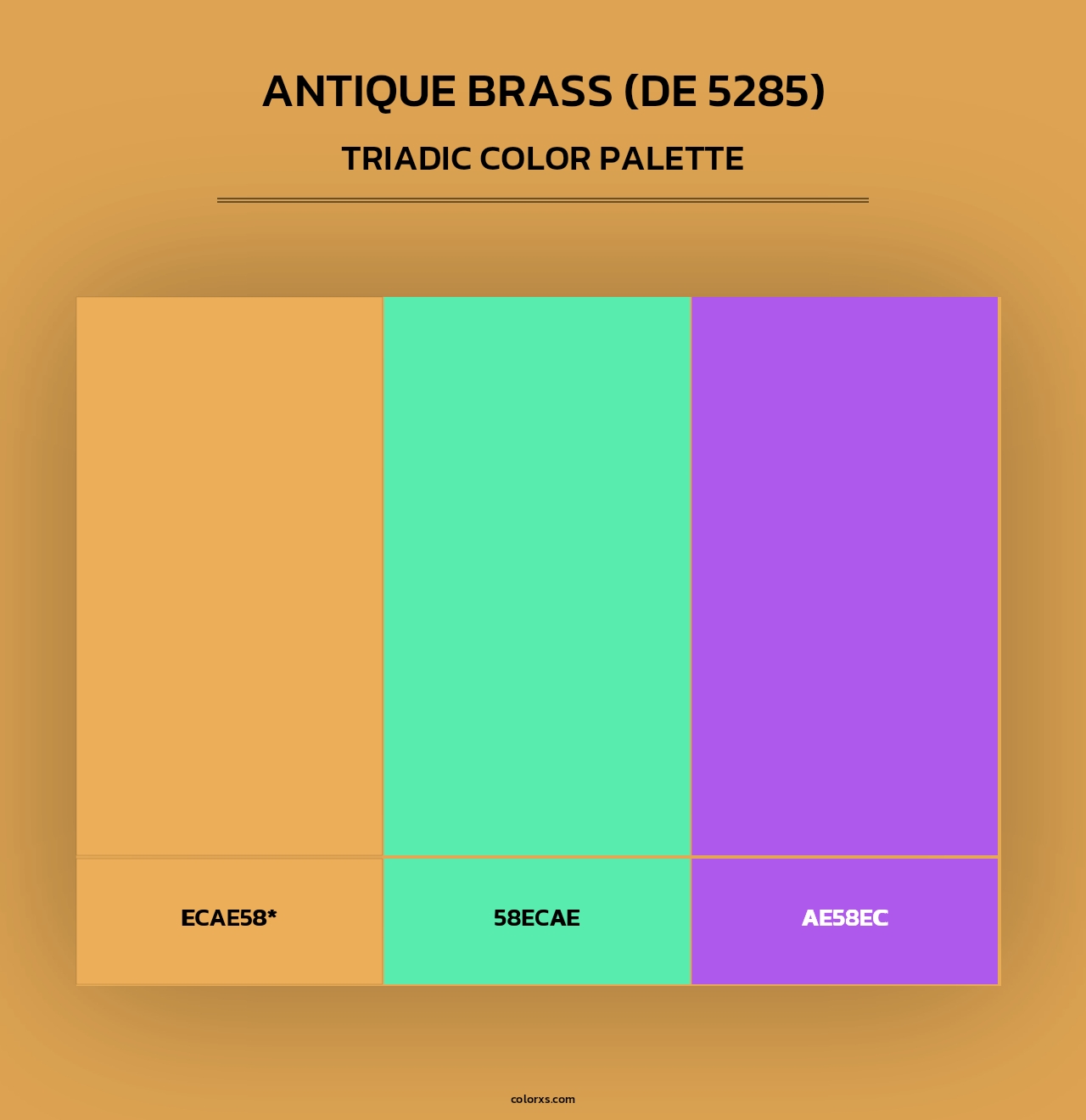 Antique Brass (DE 5285) - Triadic Color Palette