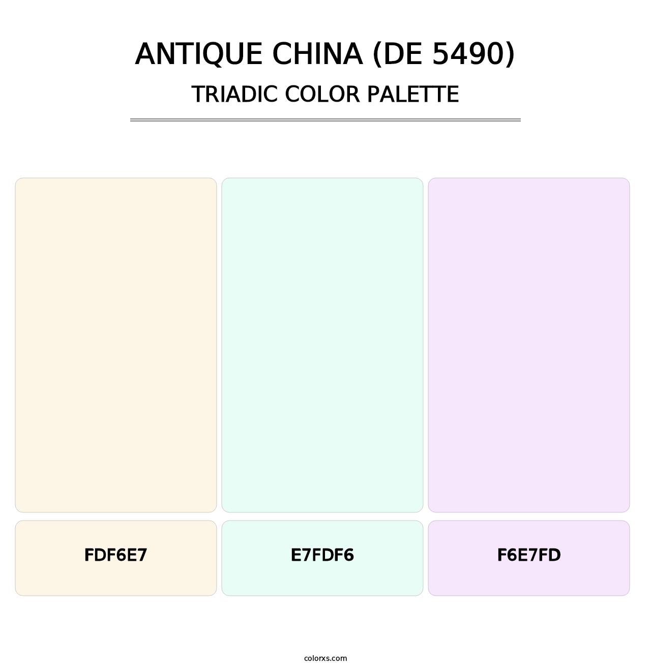 Antique China (DE 5490) - Triadic Color Palette