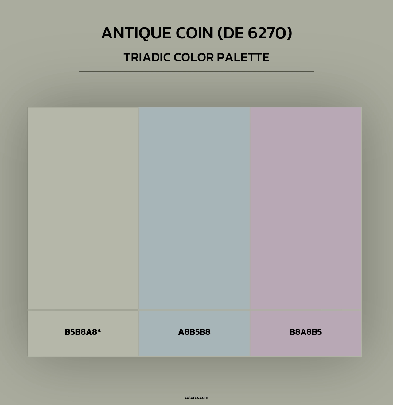 Antique Coin (DE 6270) - Triadic Color Palette