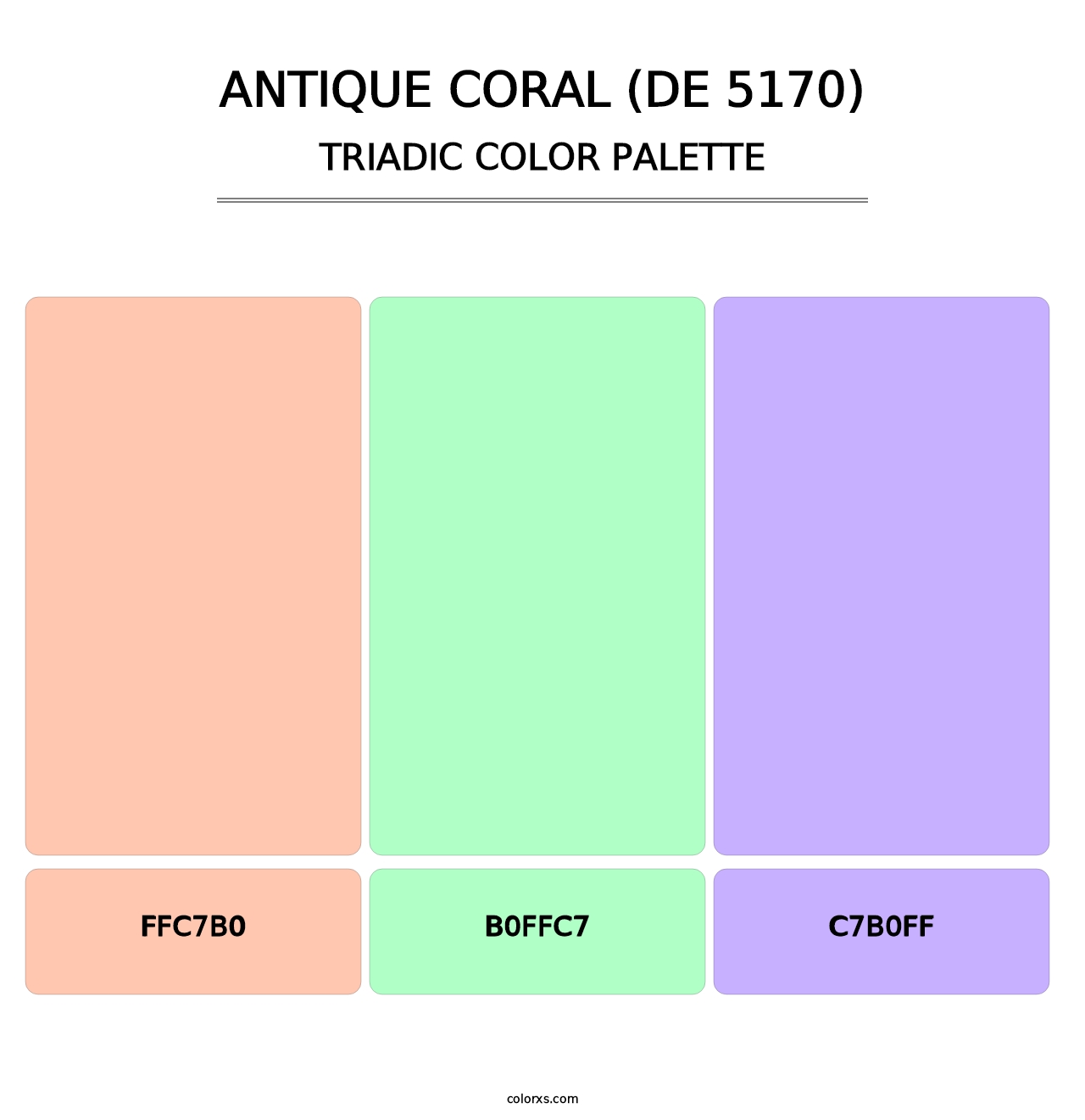 Antique Coral (DE 5170) - Triadic Color Palette