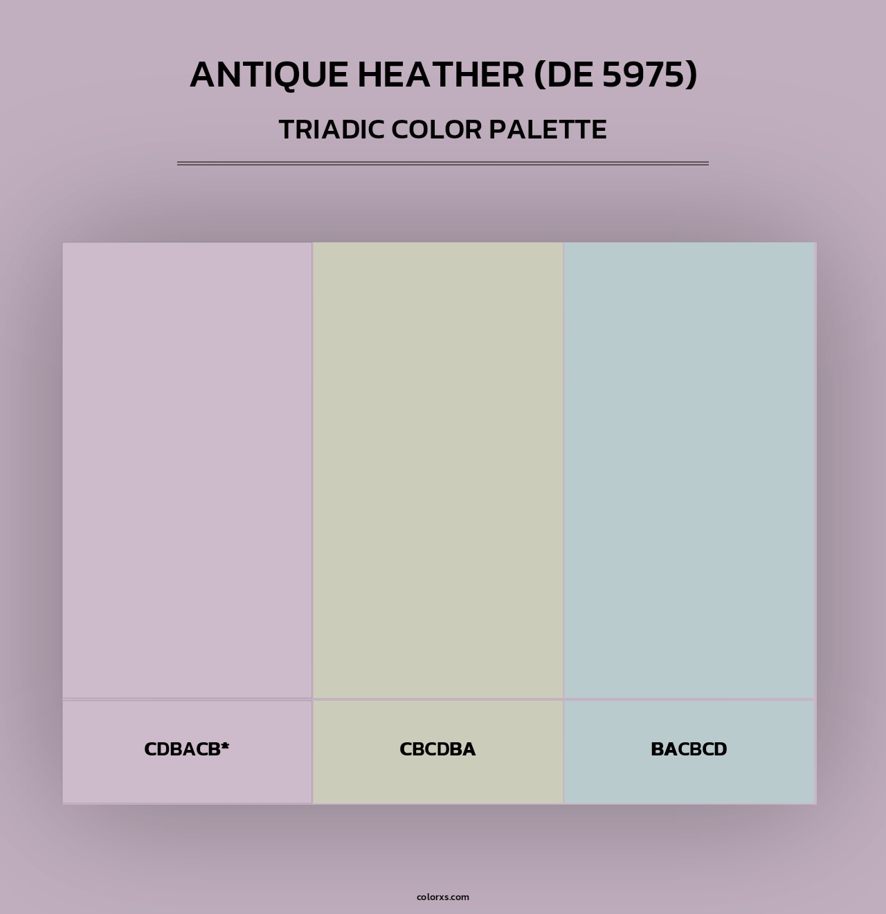 Antique Heather (DE 5975) - Triadic Color Palette