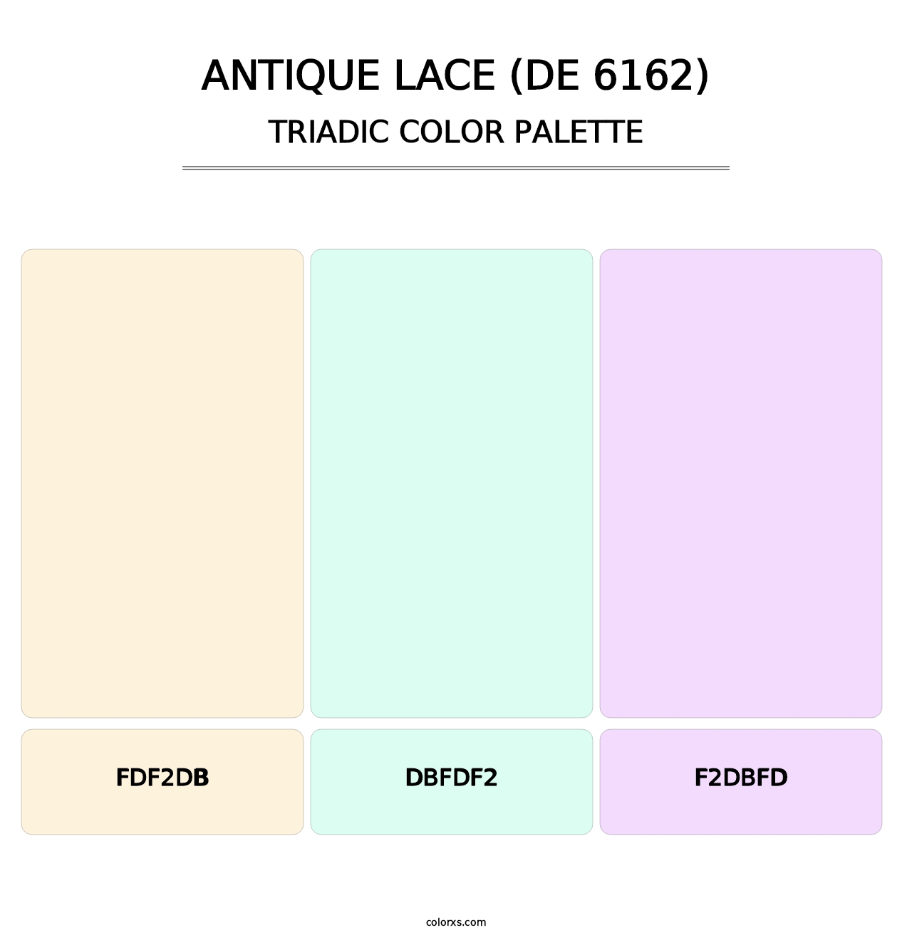 Antique Lace (DE 6162) - Triadic Color Palette