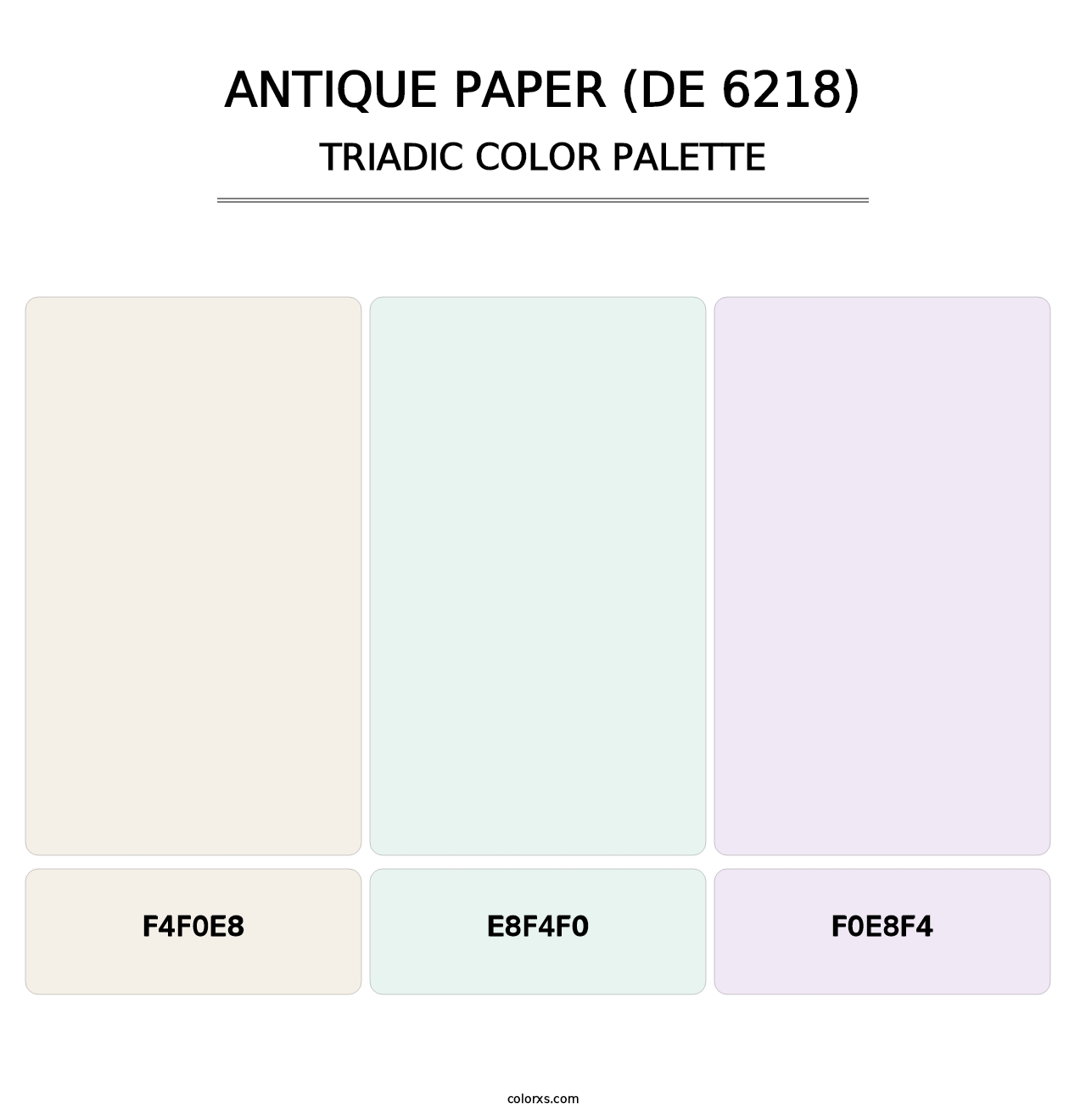 Antique Paper (DE 6218) - Triadic Color Palette