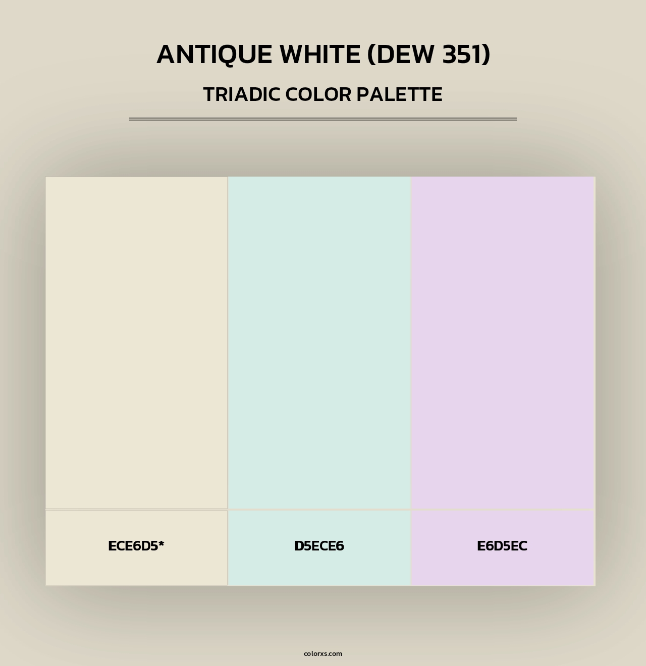 Antique White (DEW 351) - Triadic Color Palette