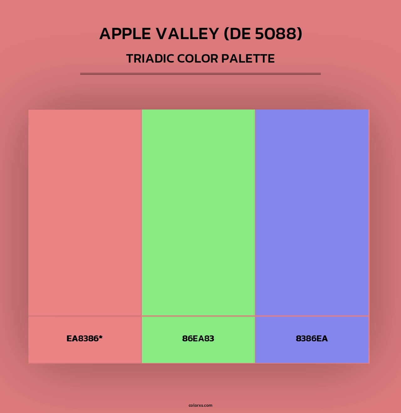 Apple Valley (DE 5088) - Triadic Color Palette