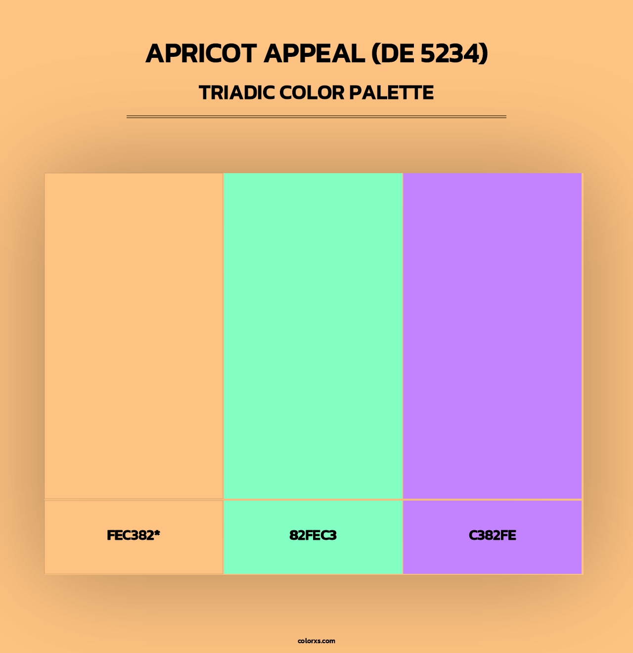 Apricot Appeal (DE 5234) - Triadic Color Palette