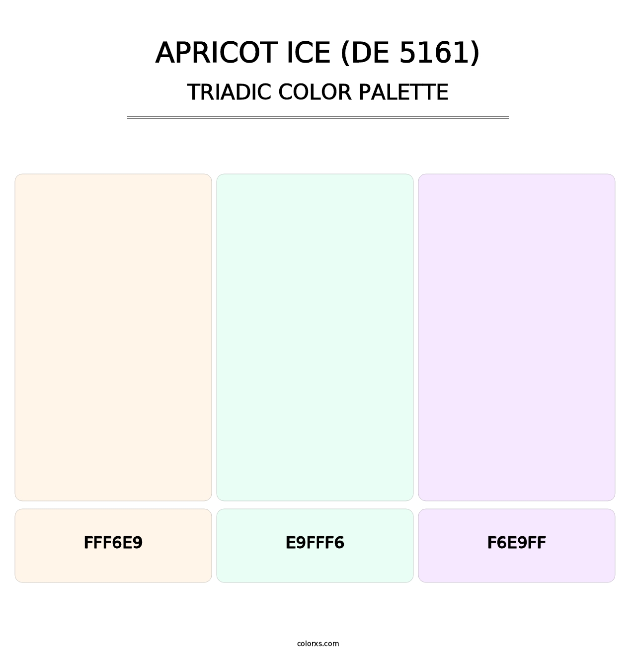 Apricot Ice (DE 5161) - Triadic Color Palette