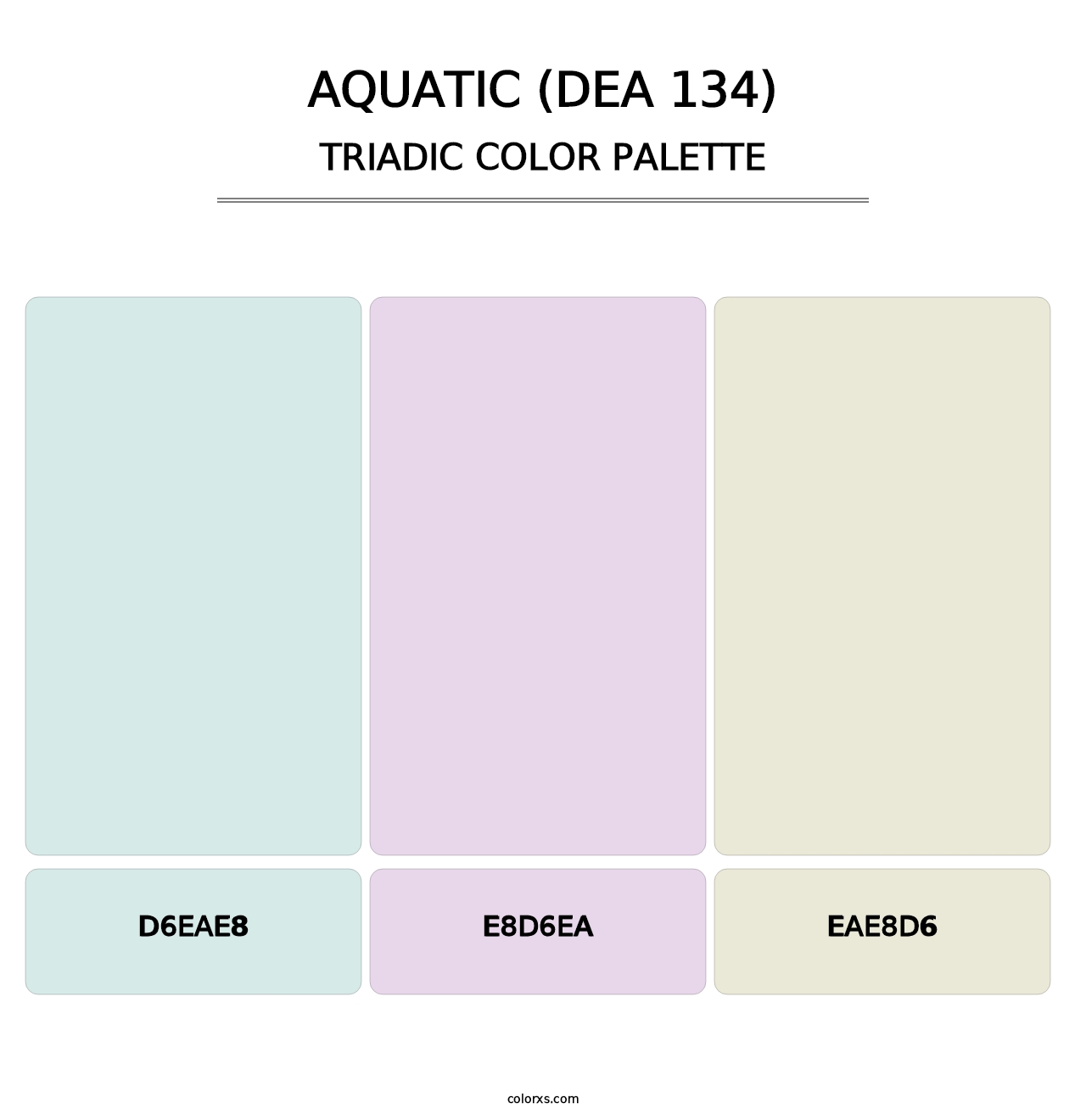 Aquatic (DEA 134) - Triadic Color Palette