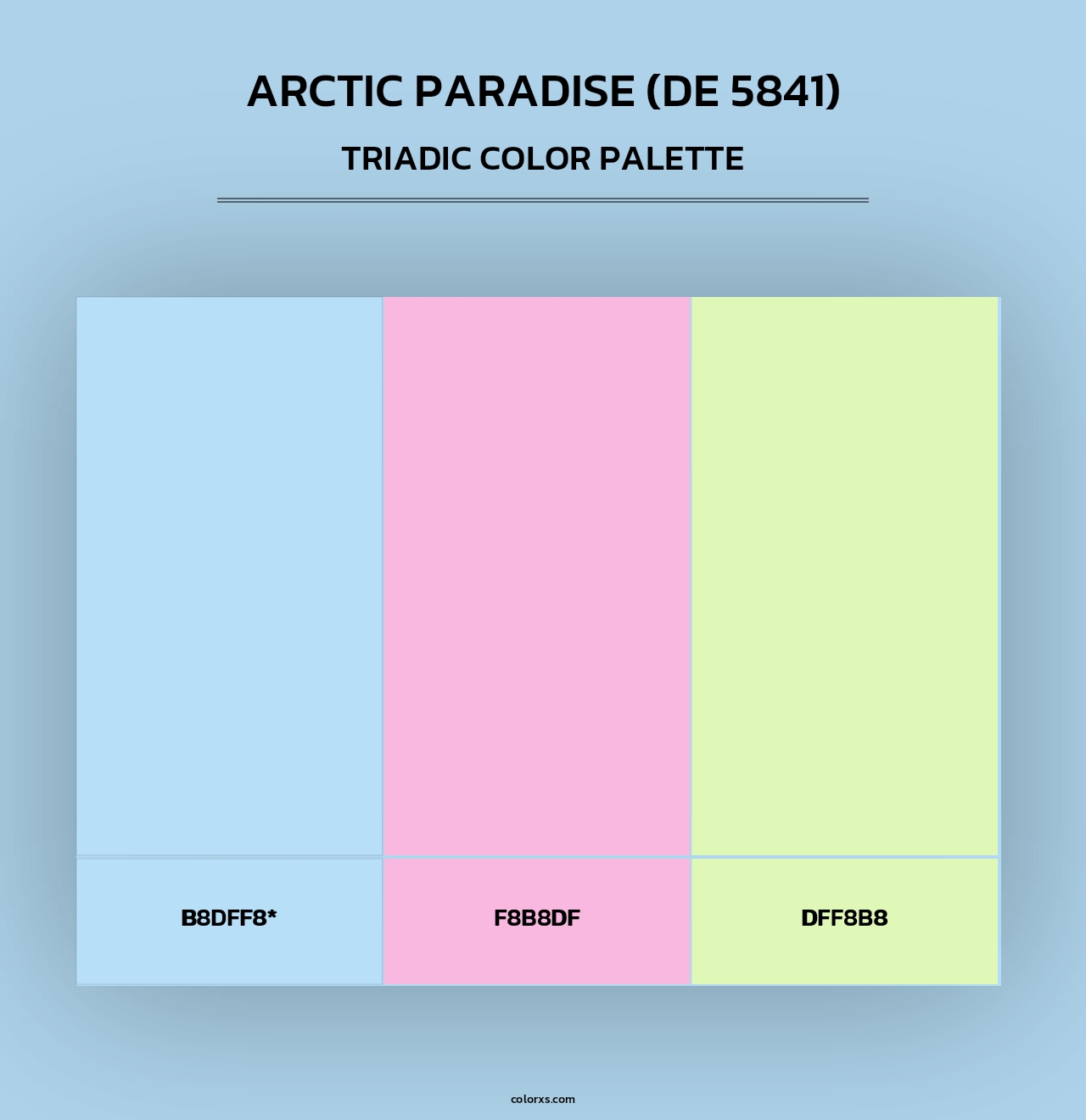 Arctic Paradise (DE 5841) - Triadic Color Palette
