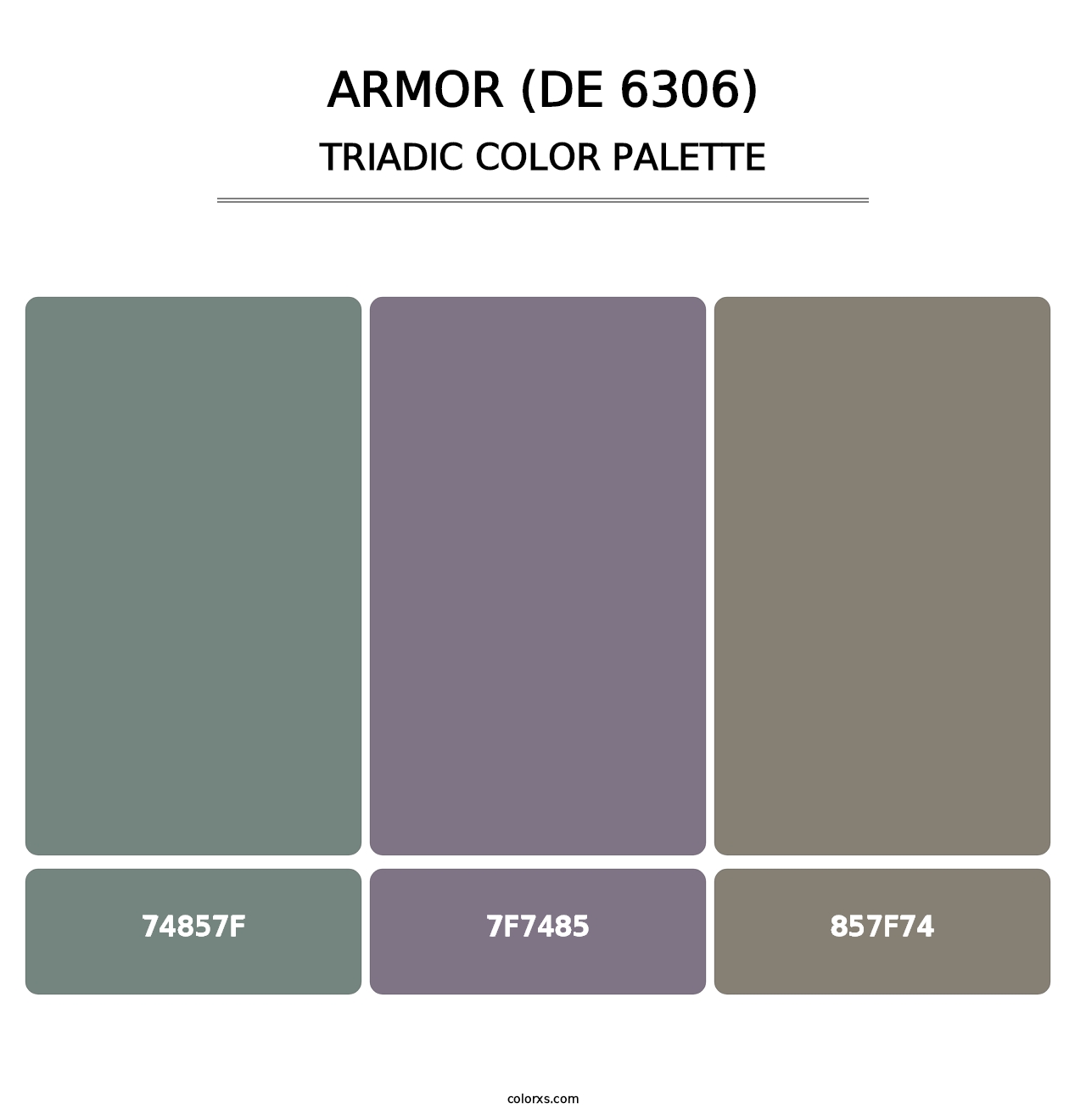 Armor (DE 6306) - Triadic Color Palette