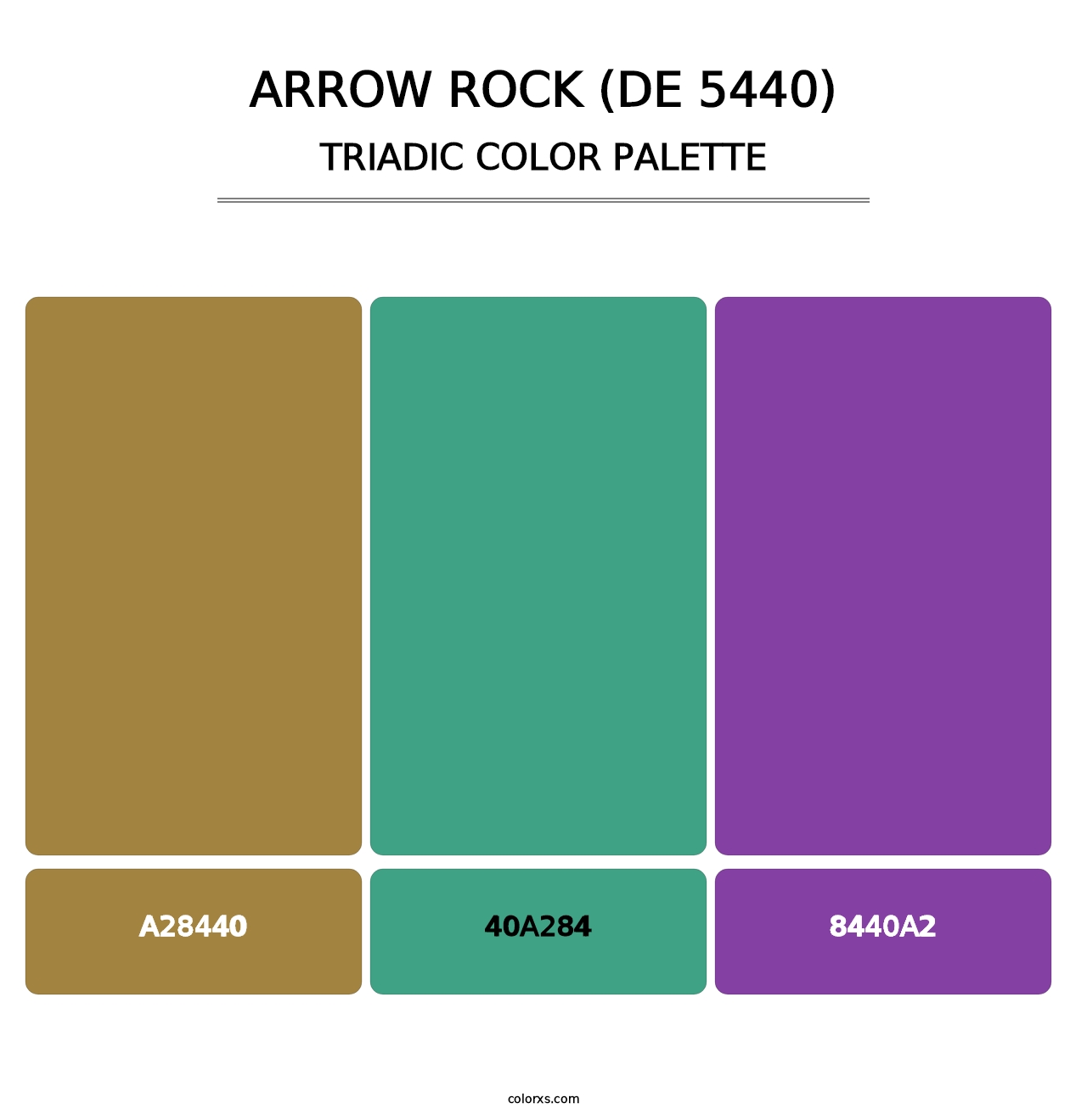 Arrow Rock (DE 5440) - Triadic Color Palette