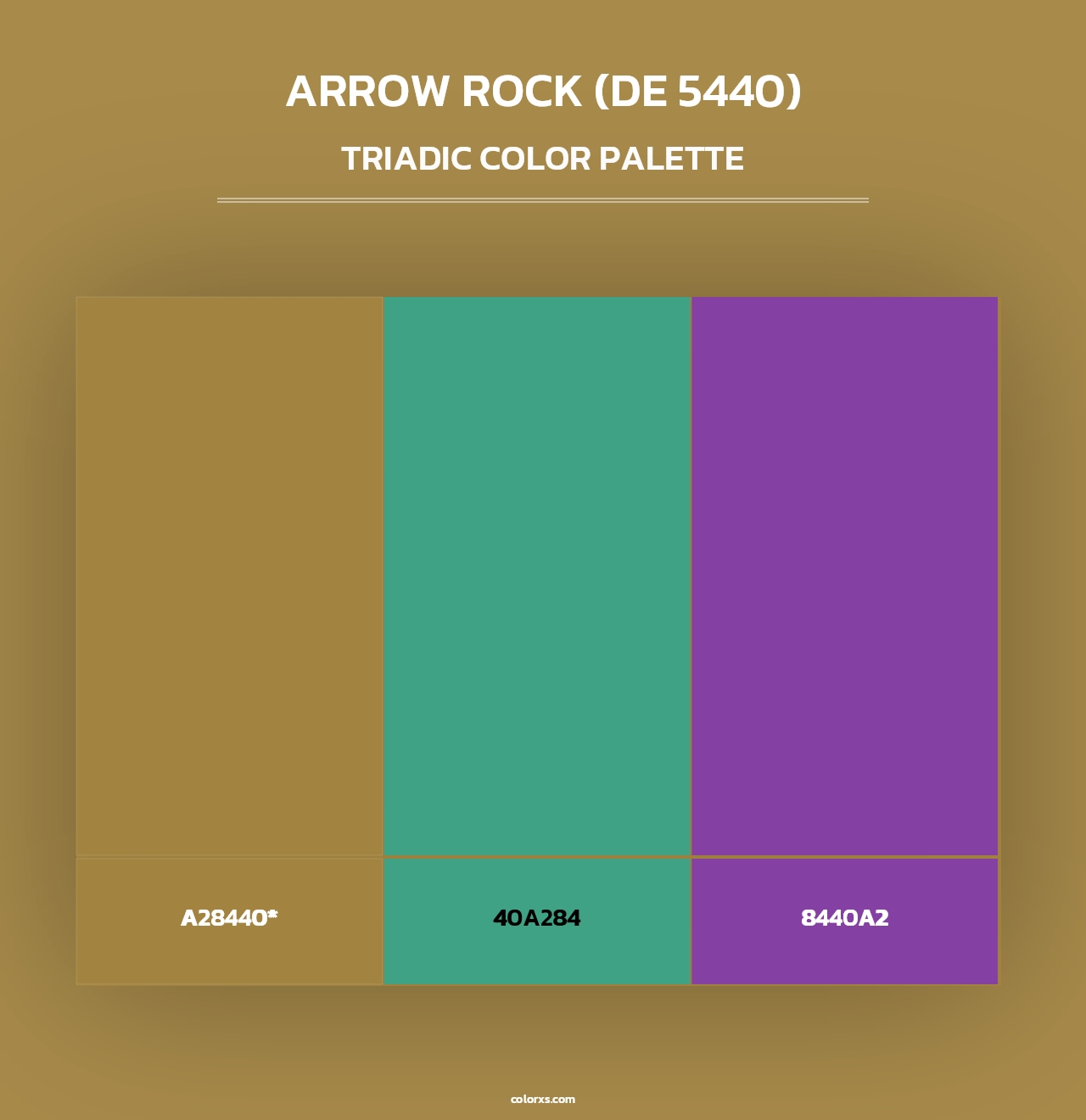 Arrow Rock (DE 5440) - Triadic Color Palette
