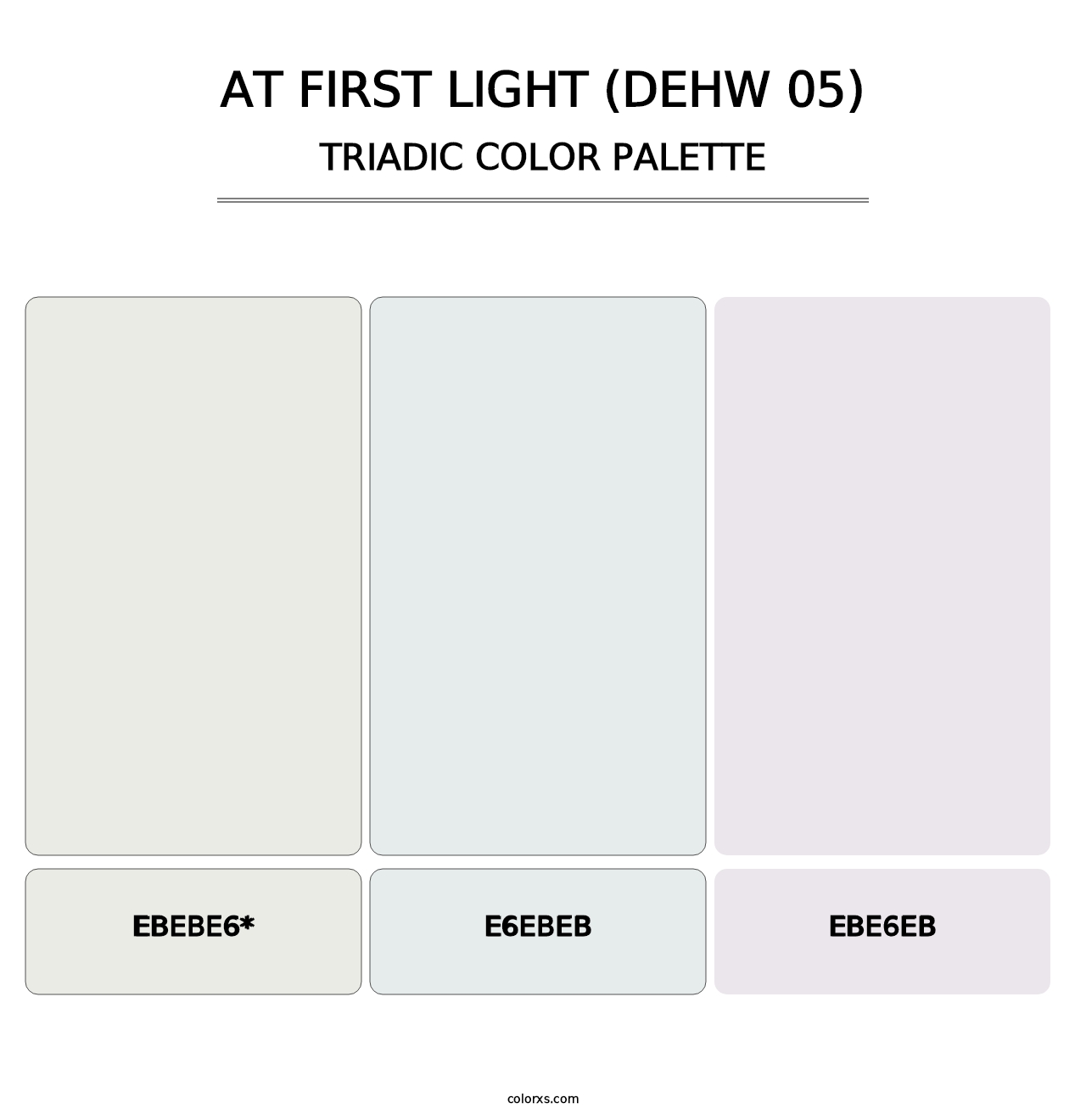 At First Light (DEHW 05) - Triadic Color Palette