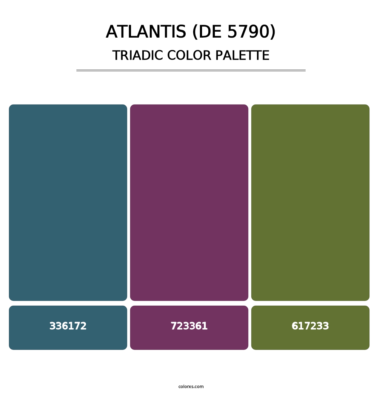 Atlantis (DE 5790) - Triadic Color Palette