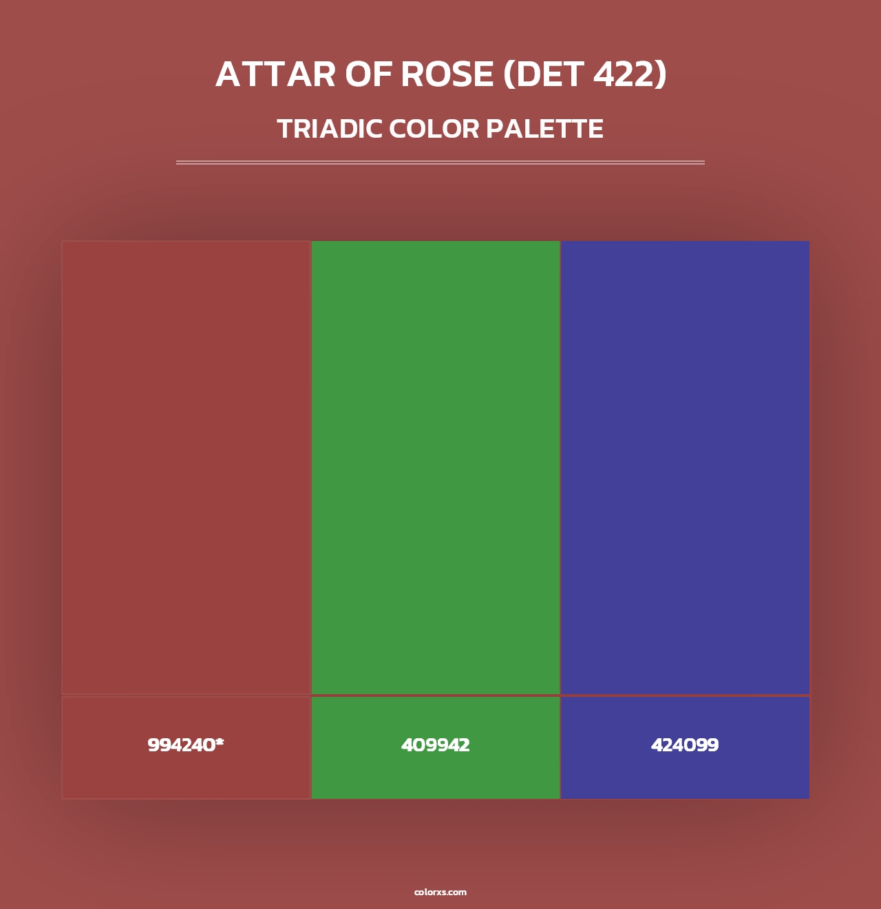 Attar of Rose (DET 422) - Triadic Color Palette