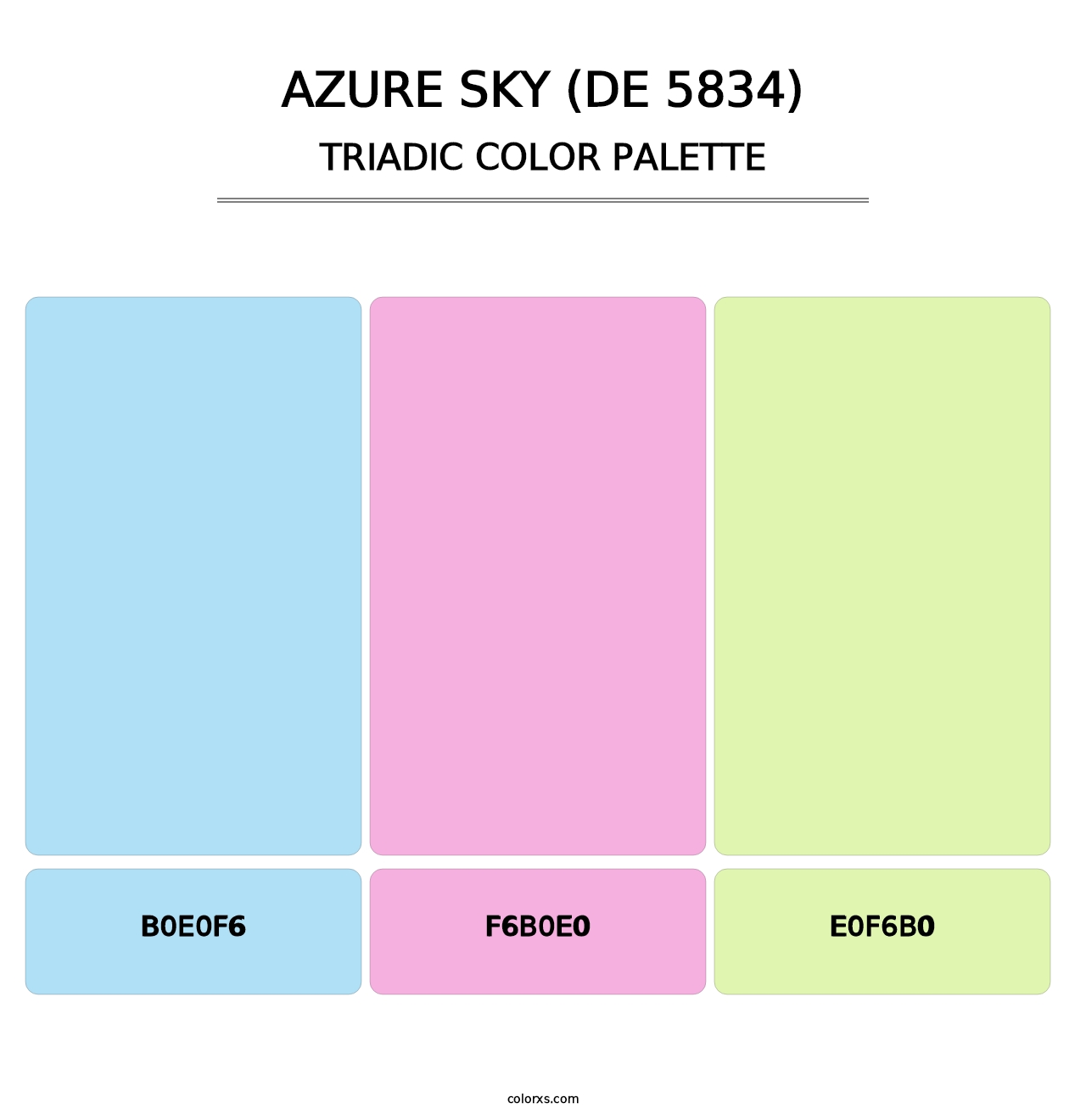 Azure Sky (DE 5834) - Triadic Color Palette