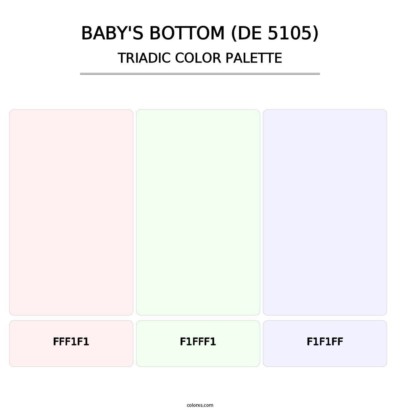 Baby's Bottom (DE 5105) - Triadic Color Palette