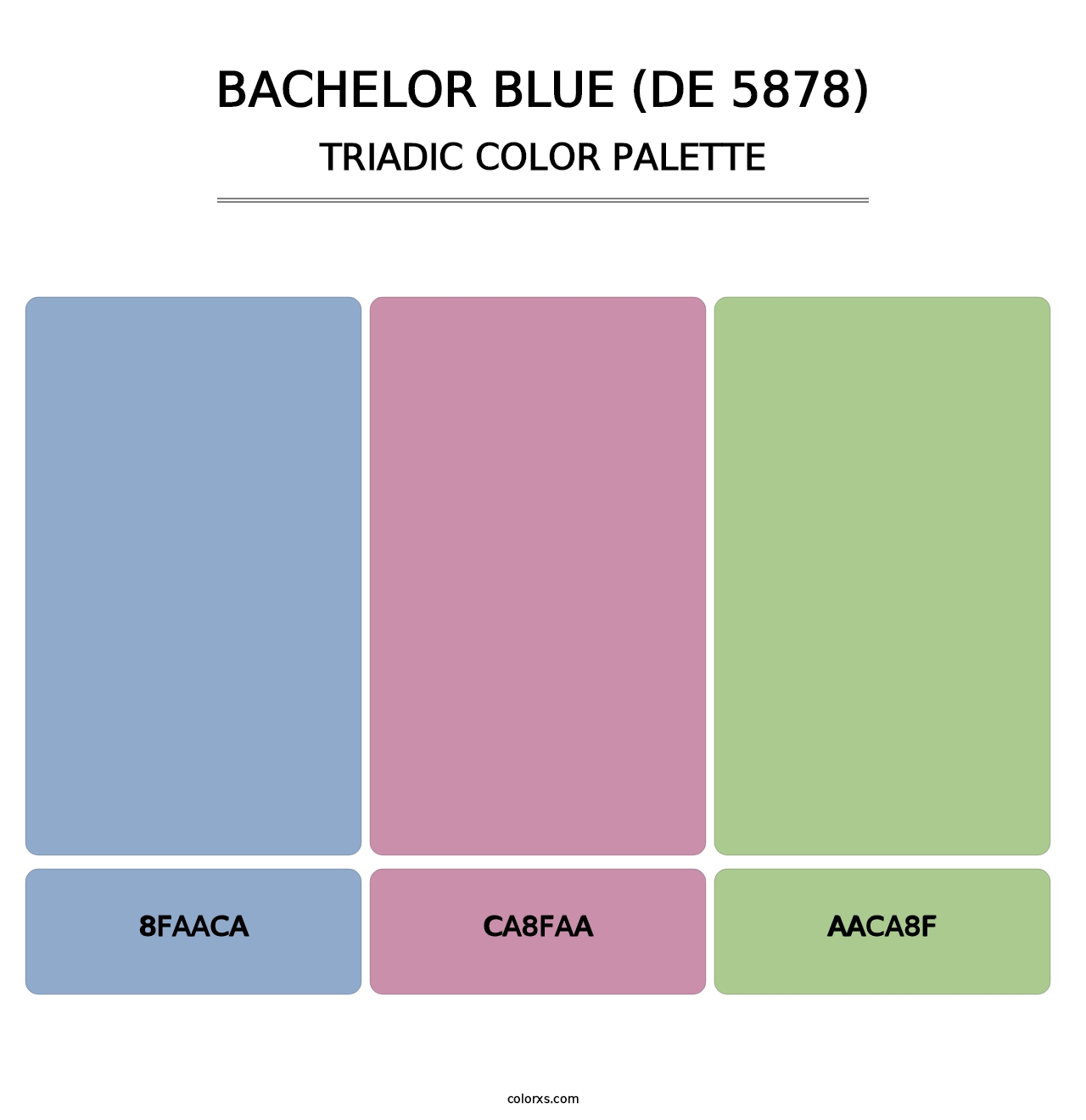 Bachelor Blue (DE 5878) - Triadic Color Palette