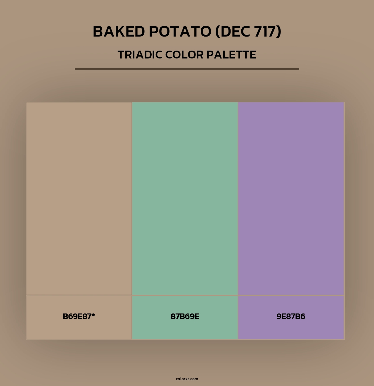 Baked Potato (DEC 717) - Triadic Color Palette