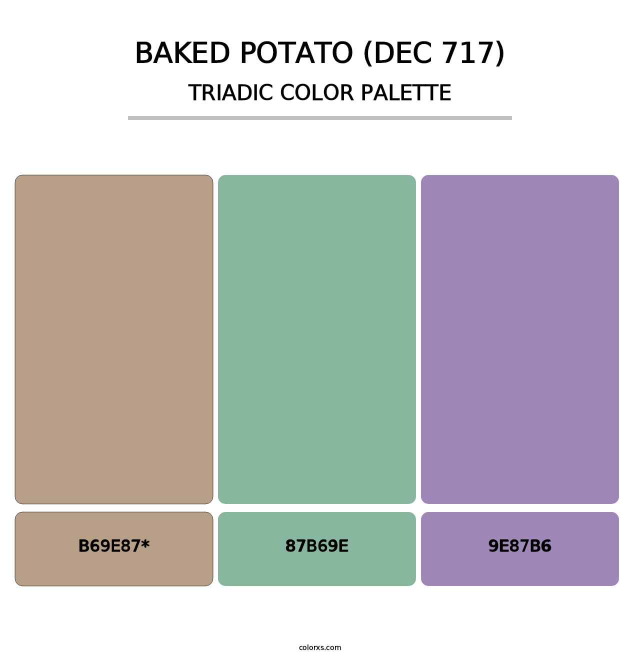Baked Potato (DEC 717) - Triadic Color Palette