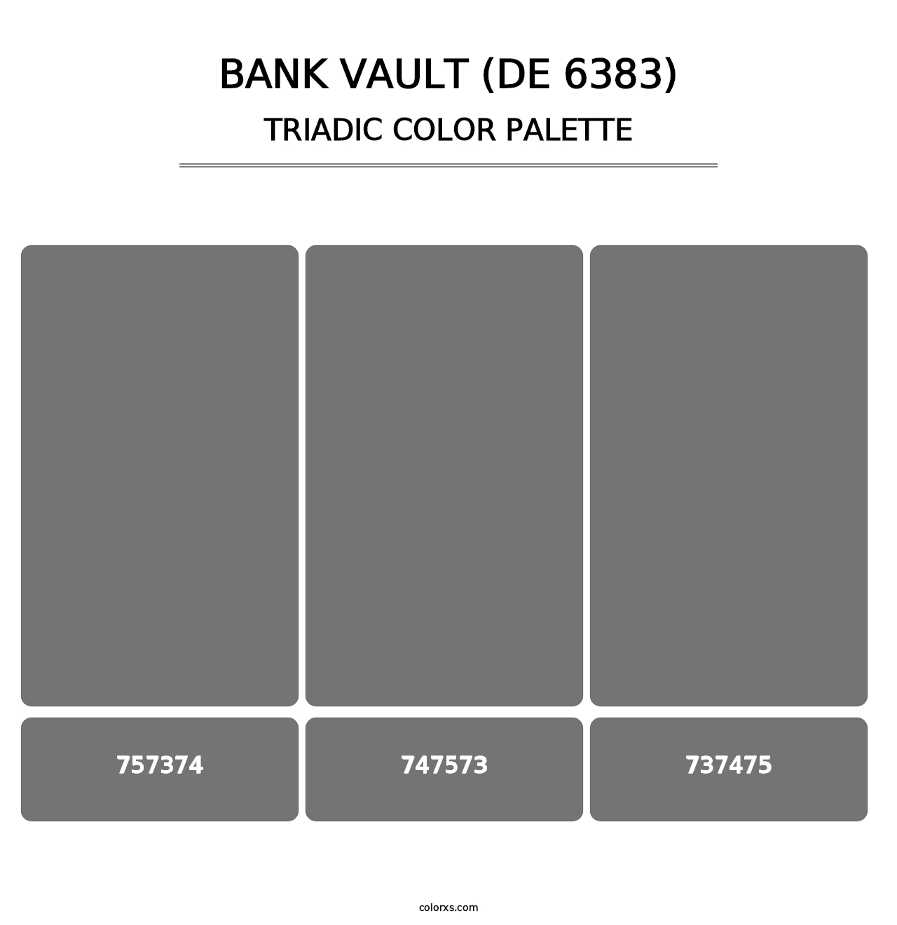 Bank Vault (DE 6383) - Triadic Color Palette