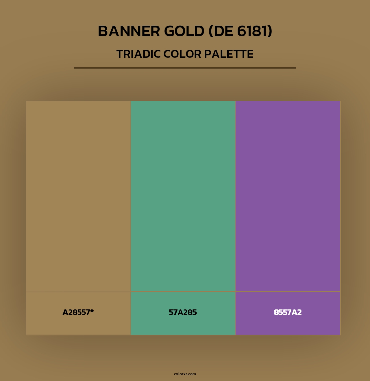 Banner Gold (DE 6181) - Triadic Color Palette