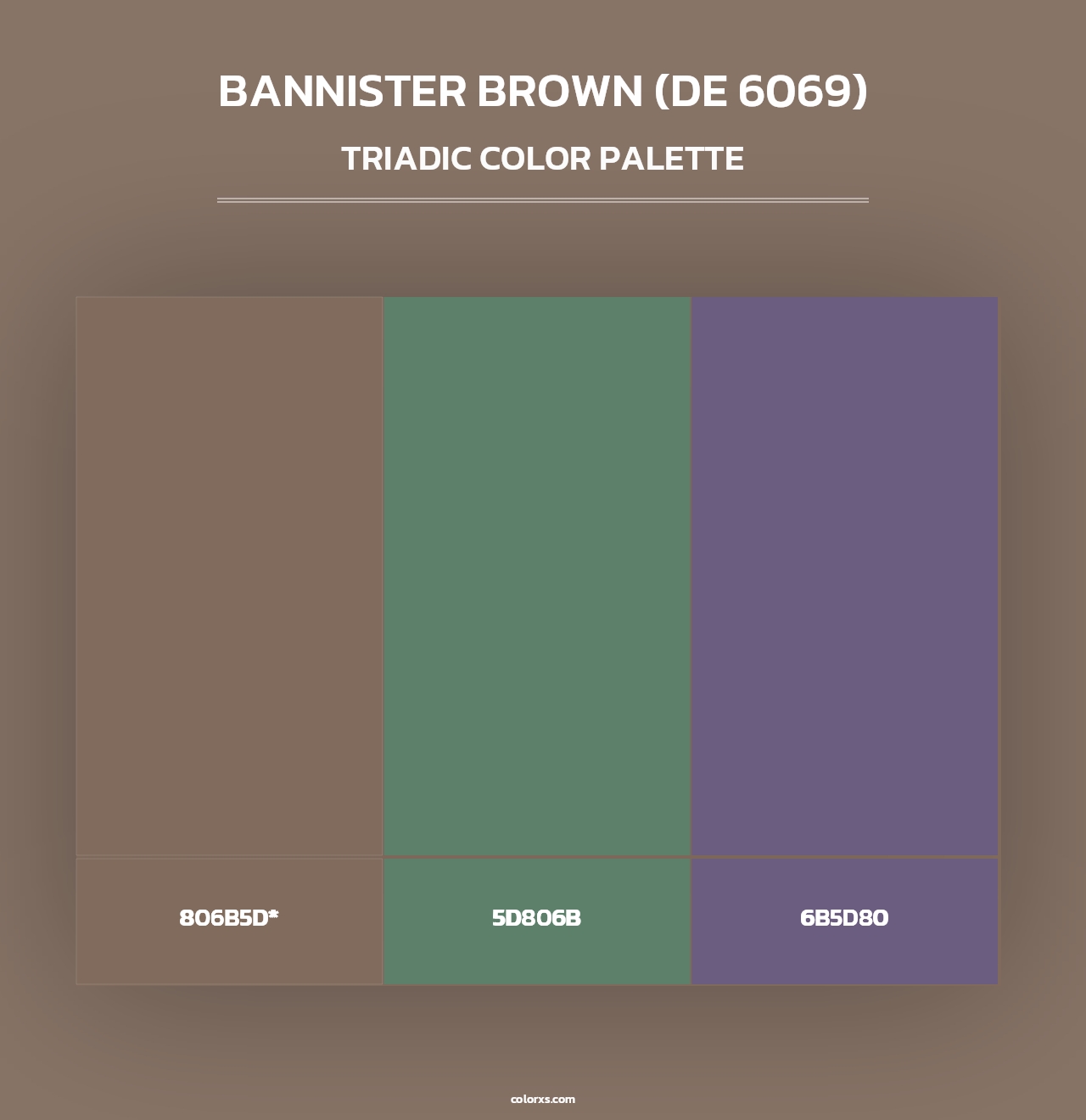 Bannister Brown (DE 6069) - Triadic Color Palette