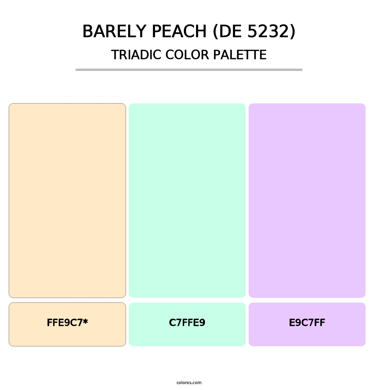 Barely Peach (DE 5232) - Triadic Color Palette