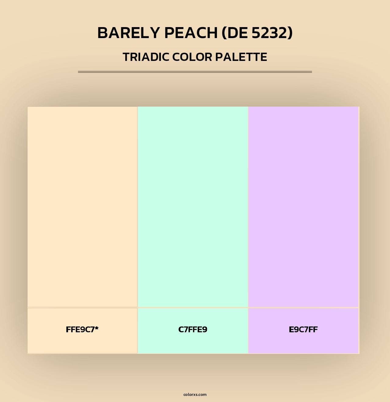 Barely Peach (DE 5232) - Triadic Color Palette