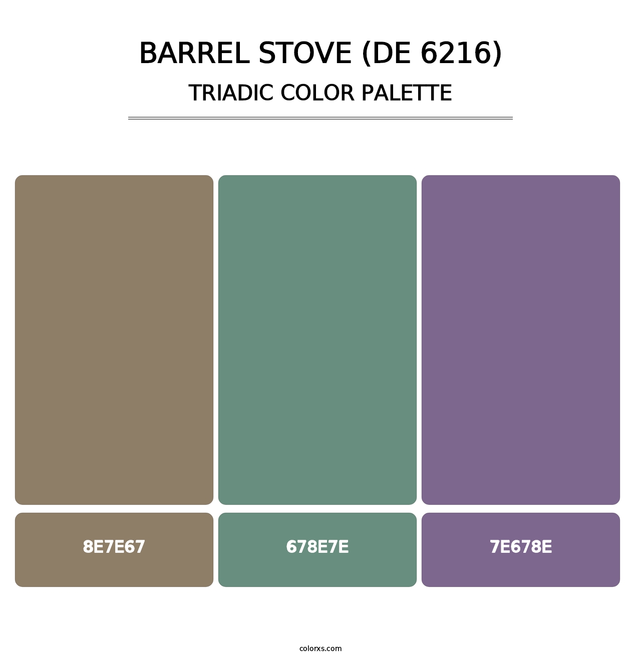 Barrel Stove (DE 6216) - Triadic Color Palette