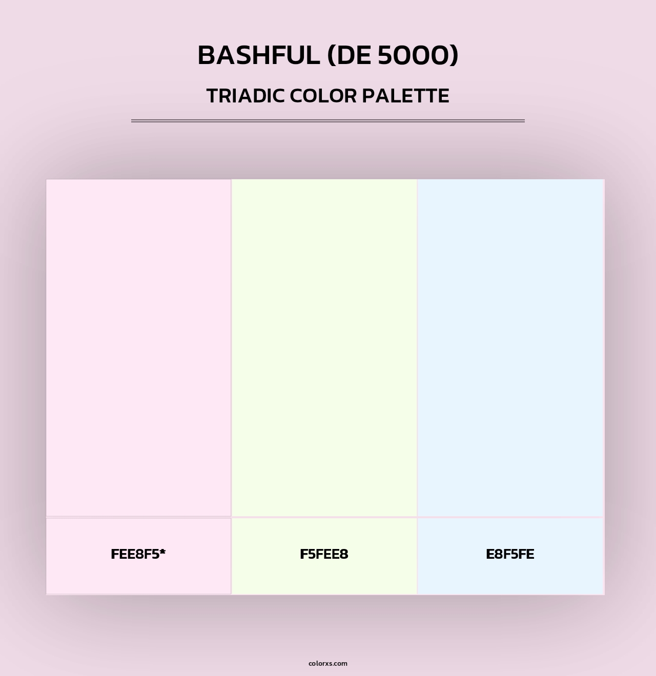 Bashful (DE 5000) - Triadic Color Palette