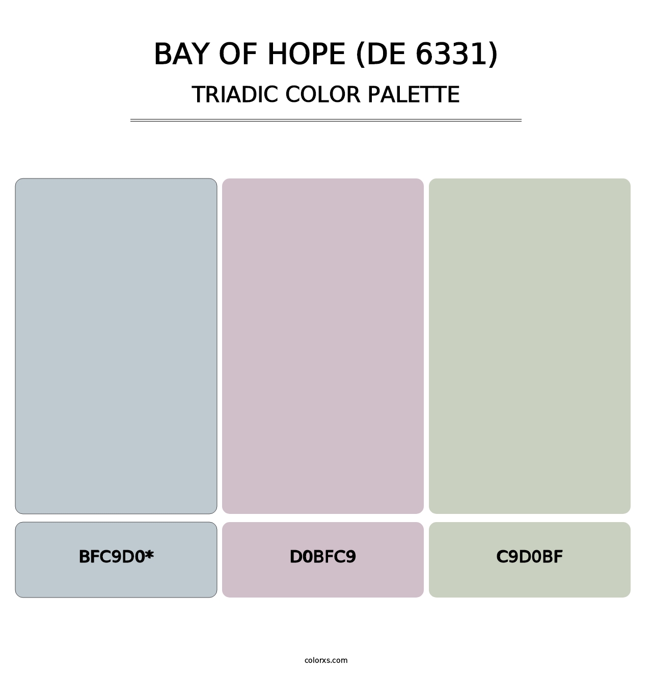 Bay of Hope (DE 6331) - Triadic Color Palette